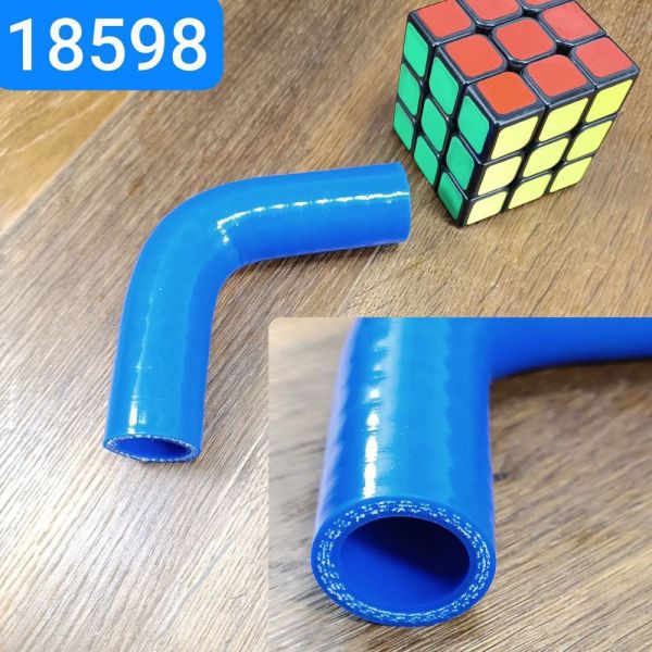 Патрубок термостата МТЗ MVQ силікон синій 50-1306028-Б2 50-1306028-Б3 50-1306028-Б4