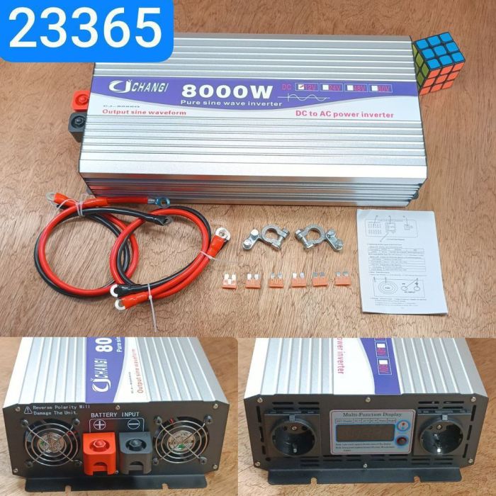 Інвертор хвильовий 12V 8000W 230V дві євро розетки >чистий синус< (CJ CHANGI)