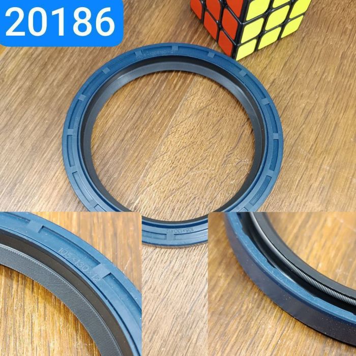 Сальник 105х130х12 КАМАЗ (160) УРАЛ коленчатый вал лев.вращ. L-FTOR blue+black 740-1005160-01