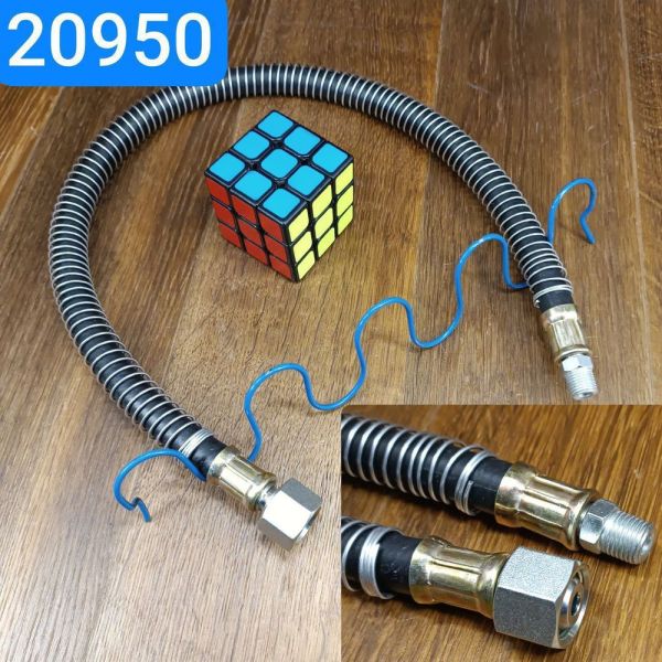 Гальмівний шланг МАЗ до гальмівних камер на причіп L≈700мм ГМ20х1,5-Ніпель К1/4 у пружині