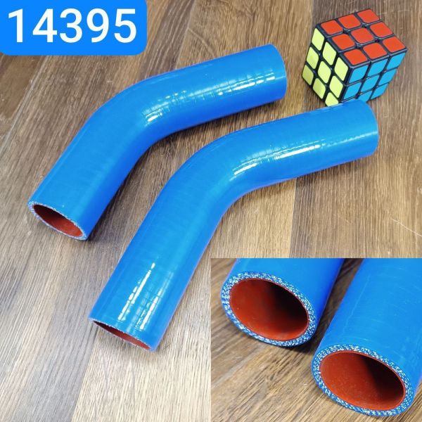 Патрубок радіатора МТЗ 80 82 к-т 2шт кут 135 ° 38х270 38х220 силікон MVQ -60 ° С до +250 ° С (ЕКСПЕРТ)