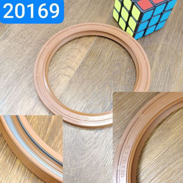 Сальник 120х150х12 КАМАЗ Е2 вал колінчастий лев. МАЗ маточина 1.2-120х150-3 FKM/FPM +200°C