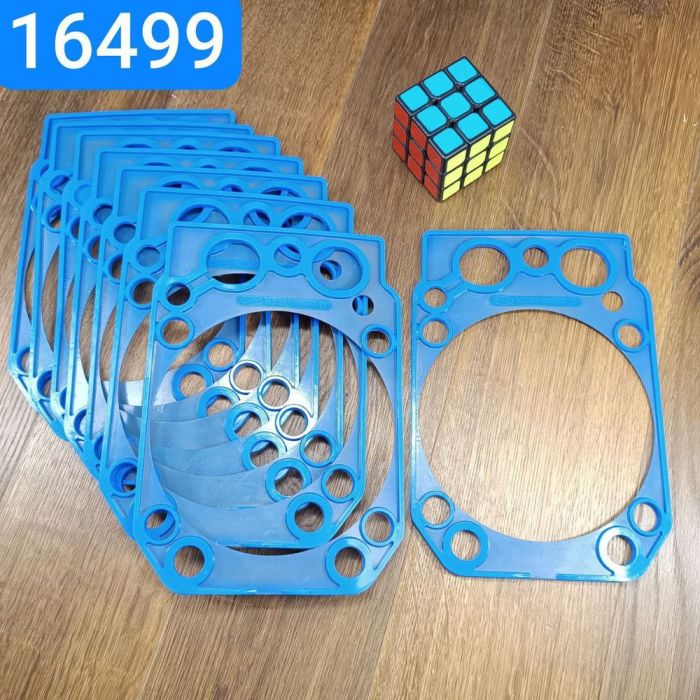 Прокладка головки блоку КАМАЗ із металевим каркасом 8шт FMVQ фторсилікон синій