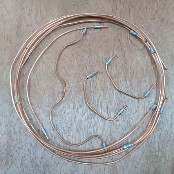 Комплект гальмівних трубок ВАЗ 2101-2107 формові мідні комплект 8шт