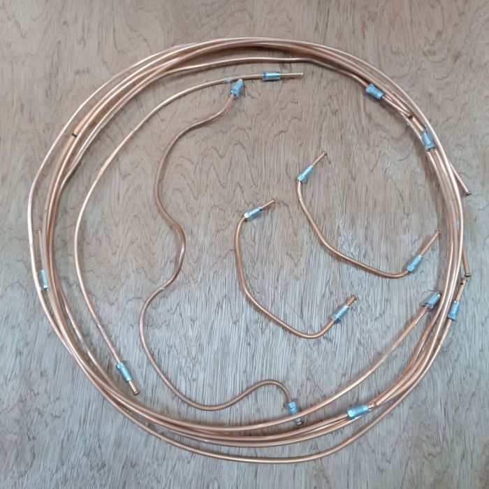 Комплект гальмівних трубок ВАЗ 2101-2107 формові мідні комплект 8шт