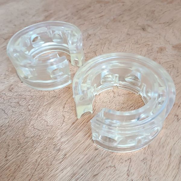 Автобафер універсальний h60мм міжвіткова відстань 33мм силікон прозорий