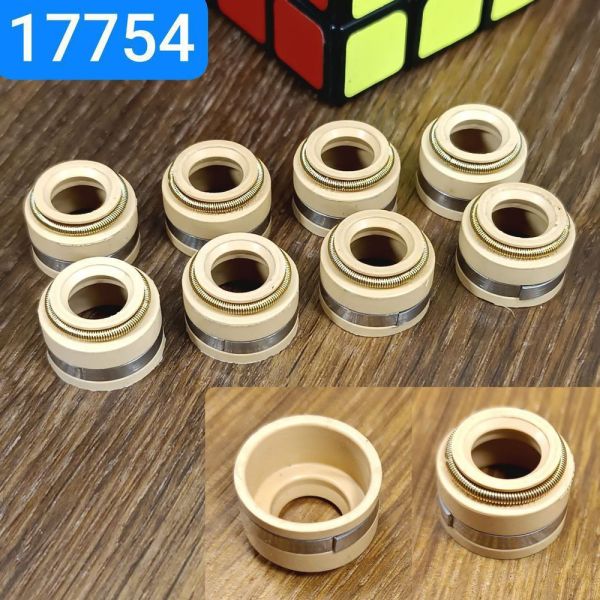 Манжета клапана КАМАЗ комплект 8шт Ущільнювальна манжета в зборі VITON YELLOW plate+spring