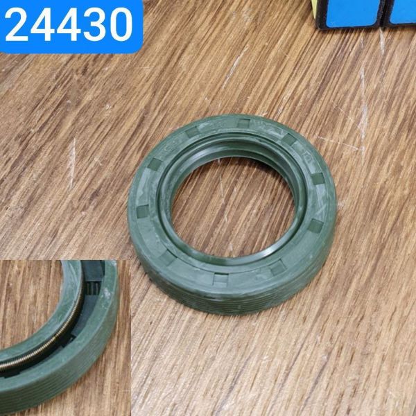 Сальник 30х47х10-2.2 УРАЛ керм. механізму на золотник двобортний латунь пружина typeTG NBR-70зелений