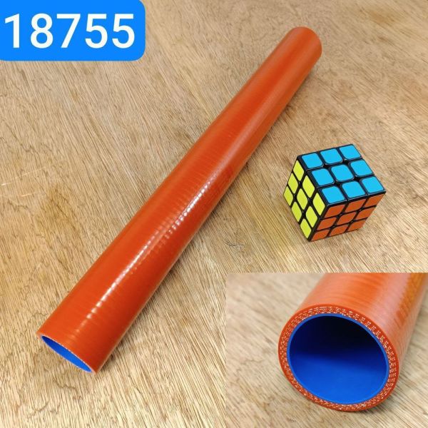 Патрубок радіатора МАЗ 5336 підвідний верх патрубок силіконовий прямий 40х420 MVQ червоно-синій