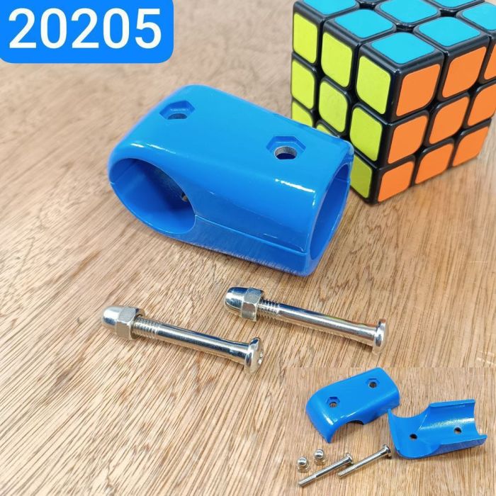 Кронштейн тримач поручня салону МІСЬКИЙ ТРАНСПОРТ ST32012 Blue у зборі під трубу Ø32мм