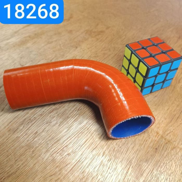 Патрубок радіатора ГАЗ 3302 ЗМЗ 406 нижній 44х90х130 силікон MVQ