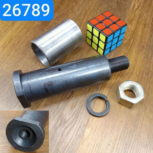 Палець вушка ресори причепа НЕФАЗ 8332 8560 Ø50мм L195мм в зборі гайка,гровер,втулка