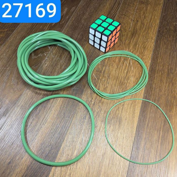 Кільце гільзи циліндра КАМАЗ 740-1002001-01 комплект на 8гільз 24од силіконMVQ(VMQ) зелений