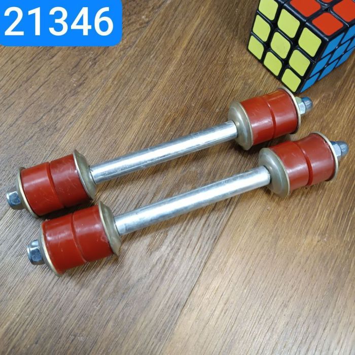 Стойка стабилизатора передняя ось Daewoo Lanos в сборе комплект на авто силикон красный