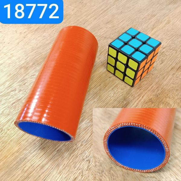 Патрубок радіатора УРАЛ 4320 нижній силіконовий патрубок прямий 60х150 MVQ червоно-синій