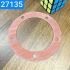 Gasket of front wheel hub KAMAZ paronitMBS red 0.8 mm (EXPERT)