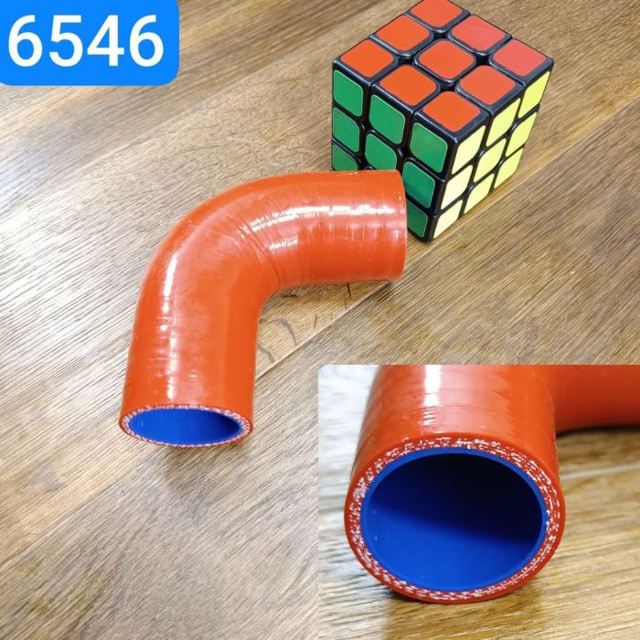 Патрубок радіатора КАМАЗ МАЗ розширювального бачка 32х130 MVQ силікон червоно-синій