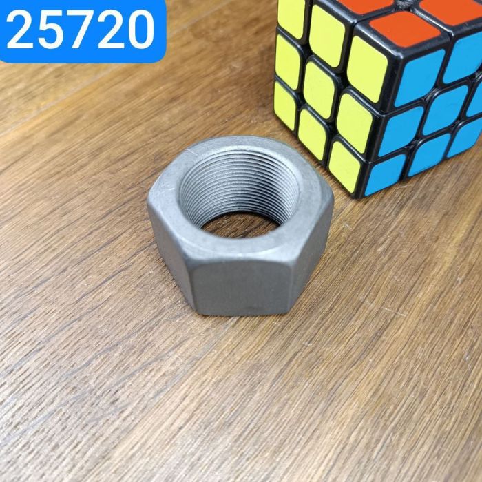 Nut M33x1.5 h30 T150 HTZ rear support, KRAZ reaction rod pin St40Cr (strength 10.9 Teflon)