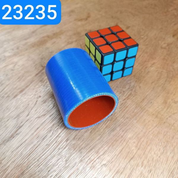 Патрубок радіатора МТЗ 1221 нижній силіконовий патрубок прямий 54х80 MVQ синьо-червоний