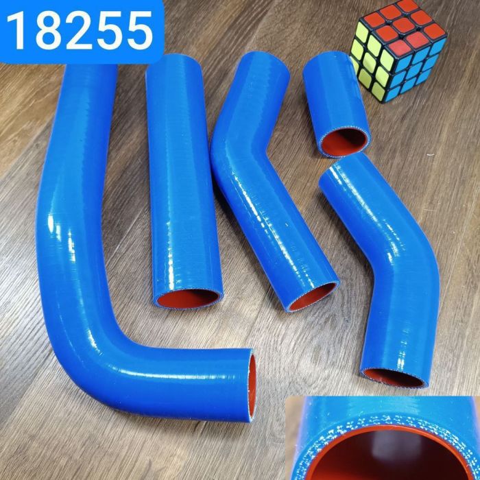 Патрубок радиатора ГАЗ 3302 ЗМЗ 402 комплект 5шт MVQ силикон сине-красный