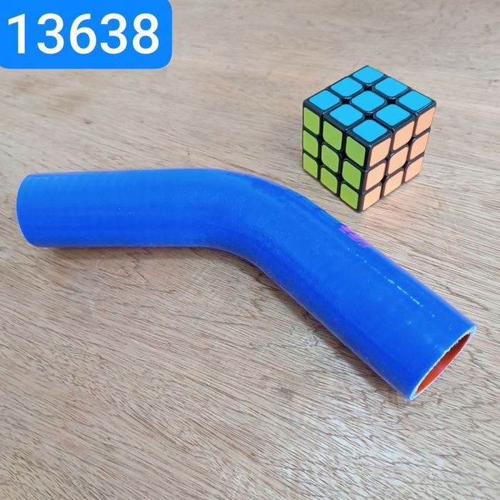 Патрубок радіатора МТЗ верхній, нижній 85-1303001 кут 135 ° 38х260 силікон MVQ синьо-червоний