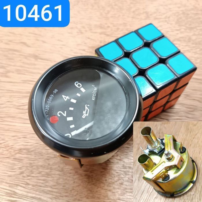 Показник тиску масла ГАЗ 3307 ПАЗ УАЗ ЗИЛ УРАЛ 0-6 12V з підсвічуванням